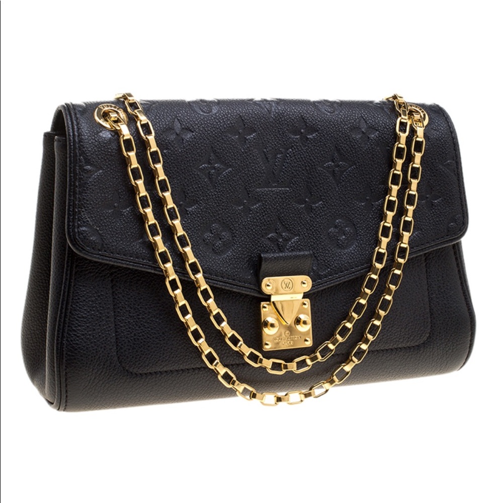 LV Black Monogram Emp Leather St Germain PM Bag